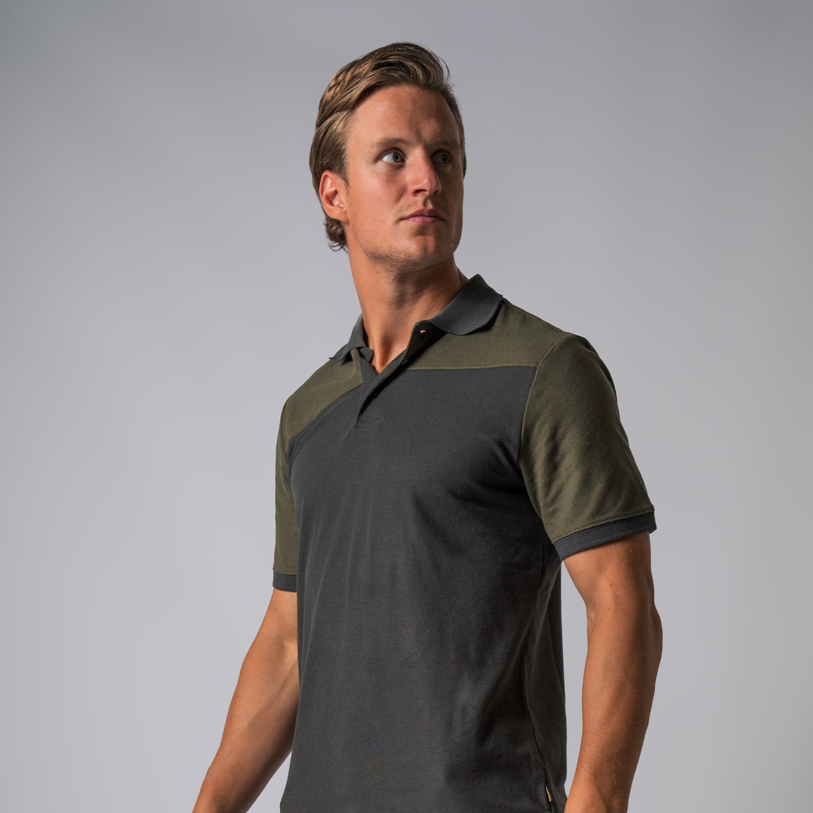 Male model wearing Tricorp Bicolor Contrasting Seams