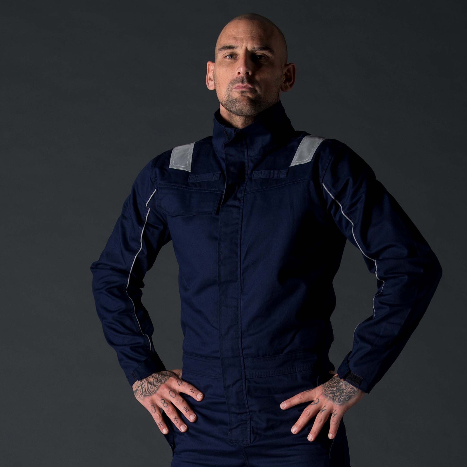 Model wearing Tricorp multi standard overall